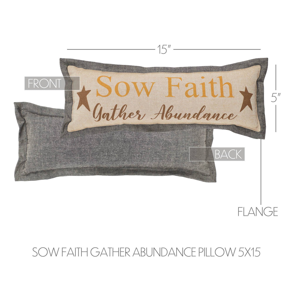 Fall Faith Shelf Sitter Pillow 5x15 Harvest Blessings