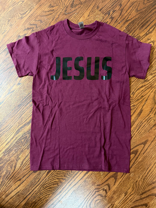 Jesus Yeshua Jehovah Maroon Cotton T-Shirt