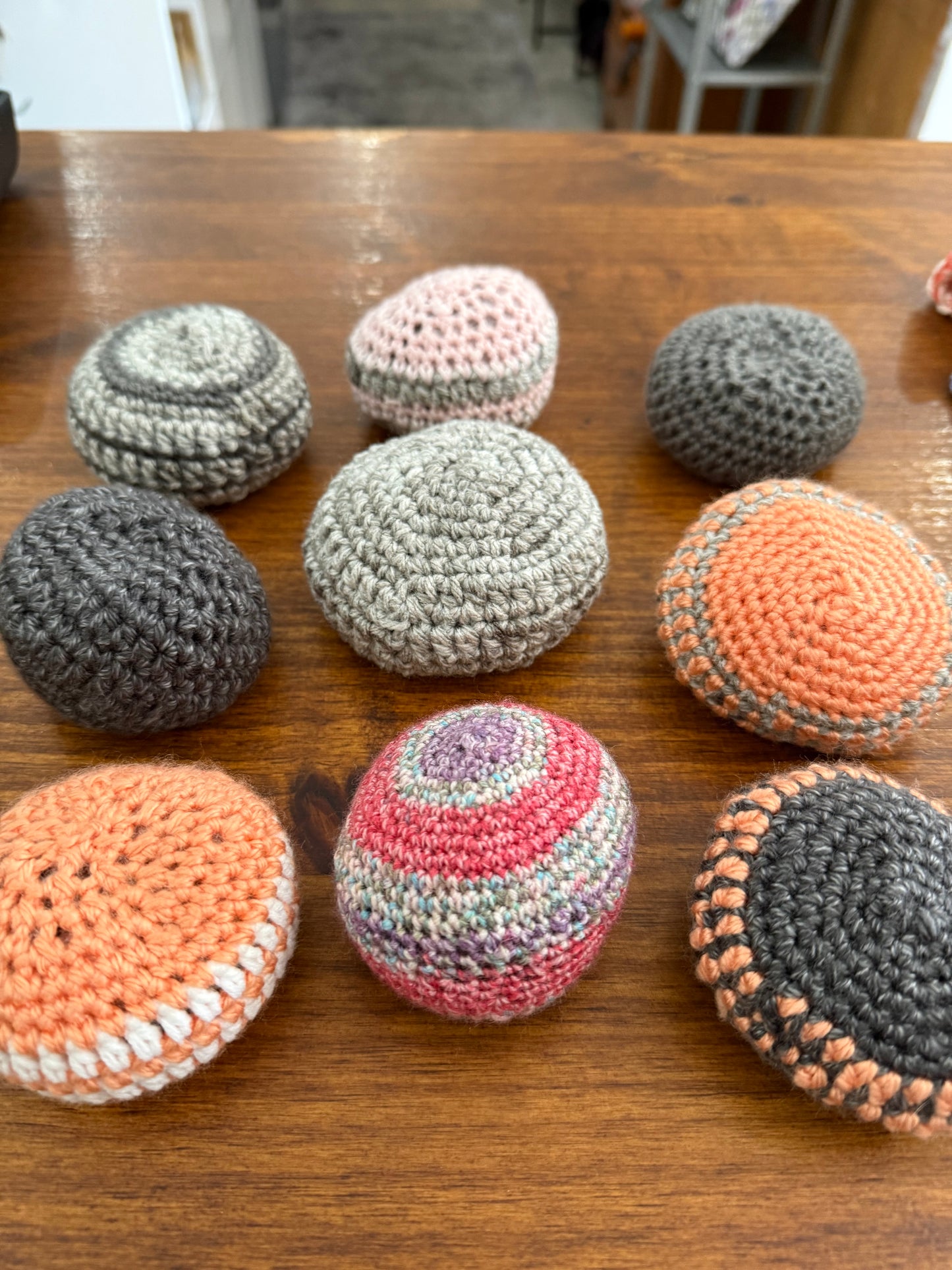 Cute Hand-Knit Hacky Sacks
