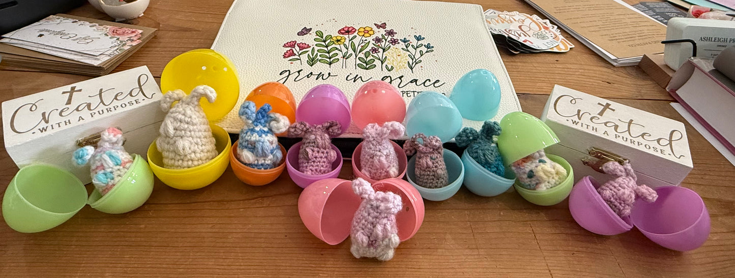 Hand Knit Easter Egg Surprise Bunny