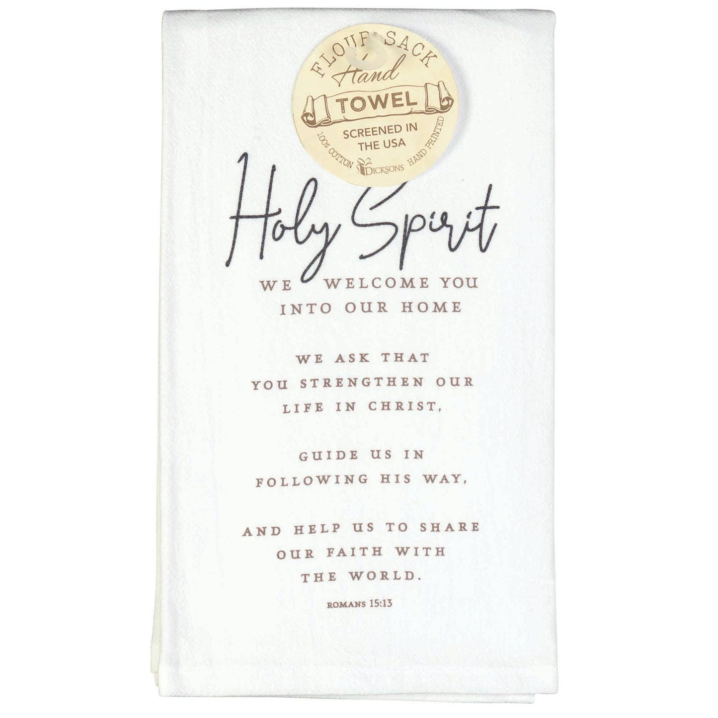 Towel Floursack Holy Spirit We Welcome