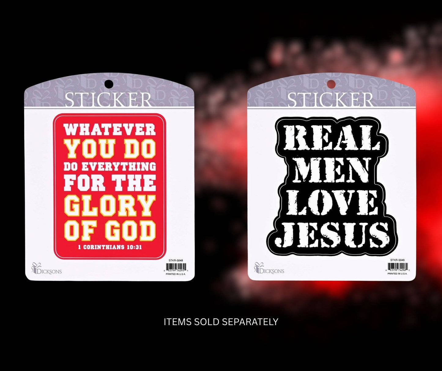 Sticker Real Men Love Jesus