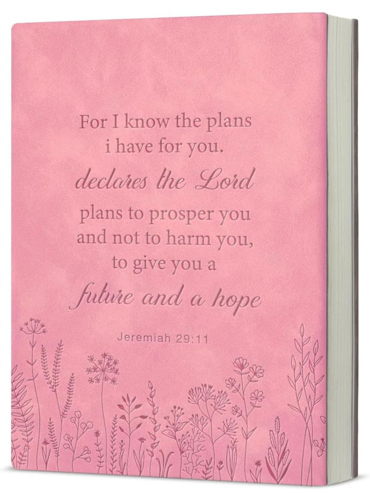 Pink “For I Know the Plans” Vegan Leather Journal