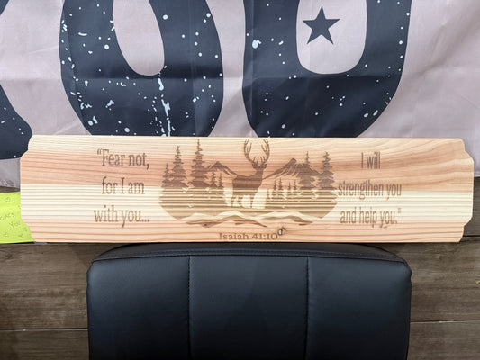 Custom Engraved Isaiah 41:10 Wood Sign