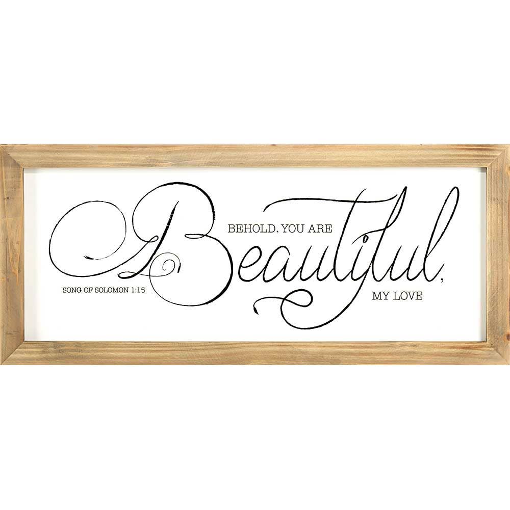 Behold You Are Beautiful Song Wall Plaque