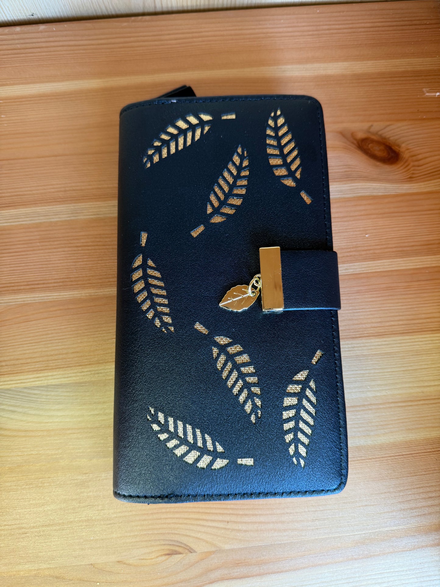 Vegan Leather Golden Leaf Wallet