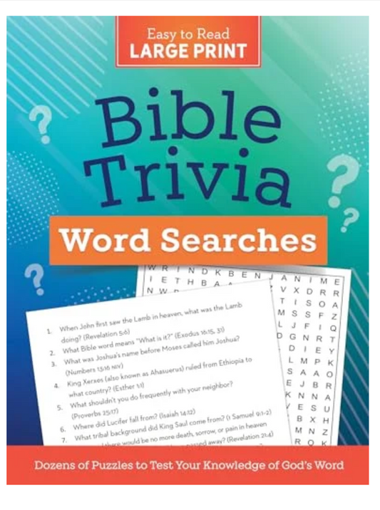 BIBLE TRIVIA WORD SEARCHES (EASY TO READ LARGE PRINT)