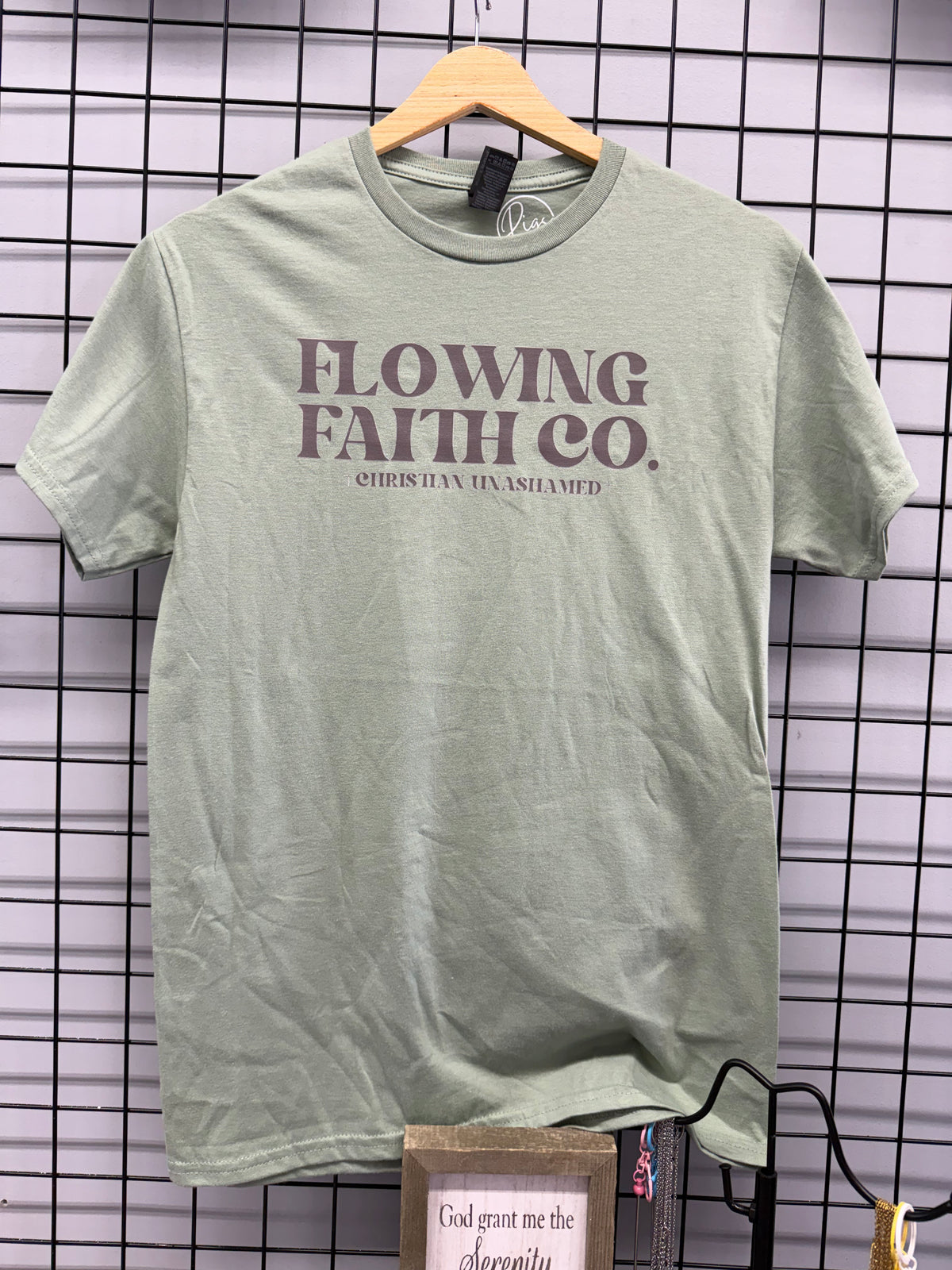 Flowing Faith Gear-Sage Cotton T-Shirt