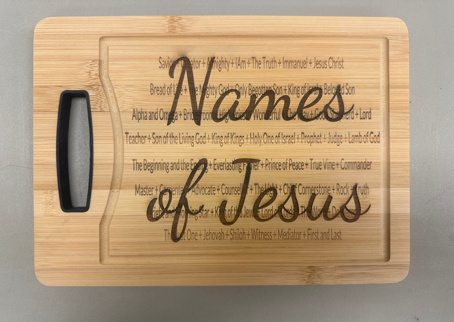 Names of Jesus Bamboo Cutting Board