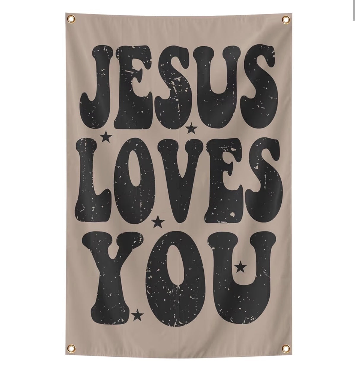 2’x3’ “Jesus Loves You” Vertical Tapestry Flag