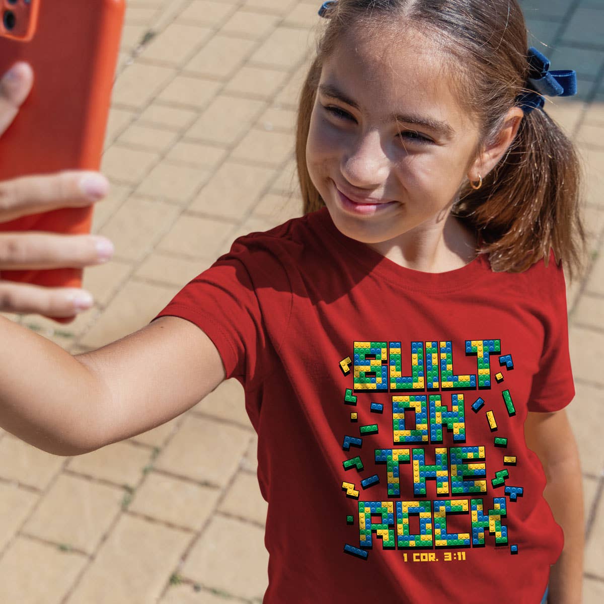 Kids 1 Cor. 3:11 Built on the Rock T-Shirt