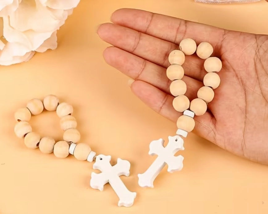 Wood Bead Handheld Rosary