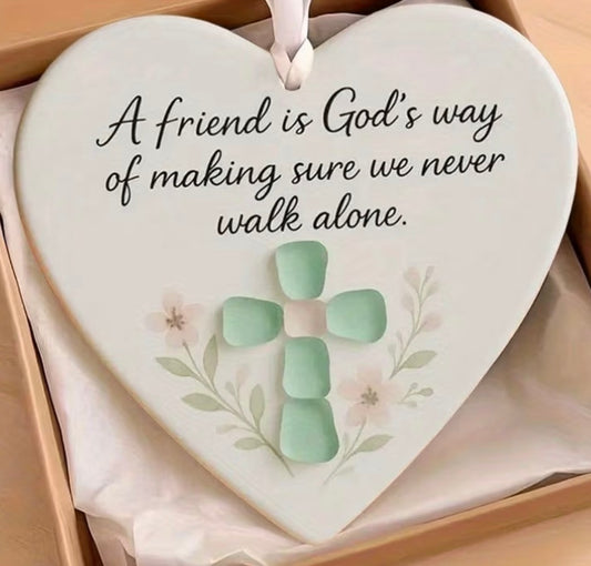 “A Friend is God’s Way” Acrylic Friendship Pendant