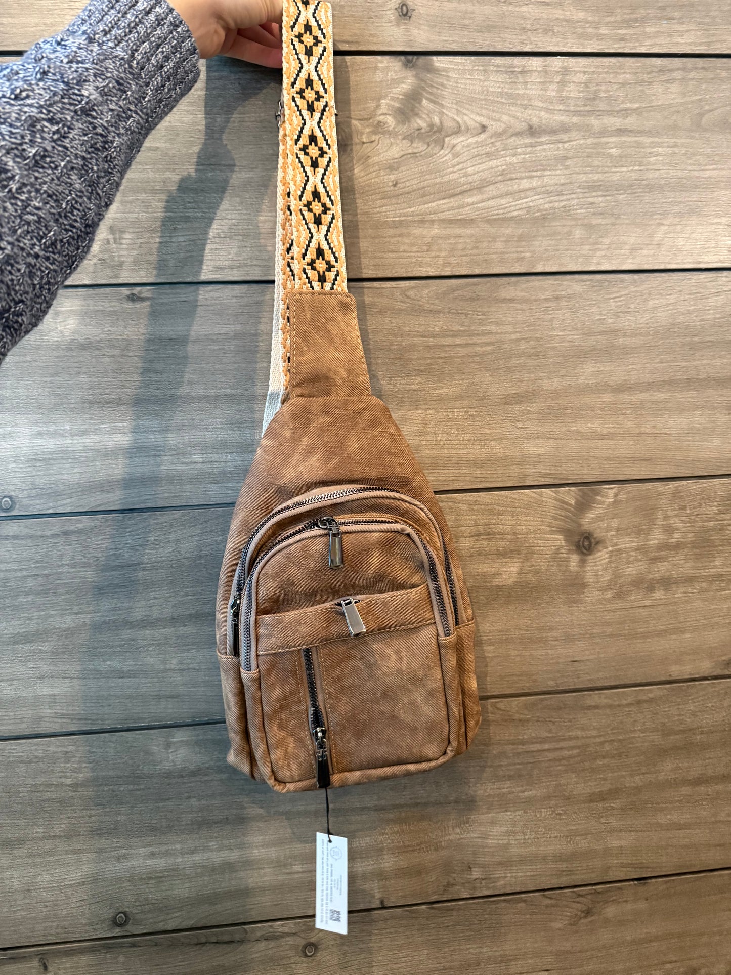 Waxed Canvas Crossbody Bag