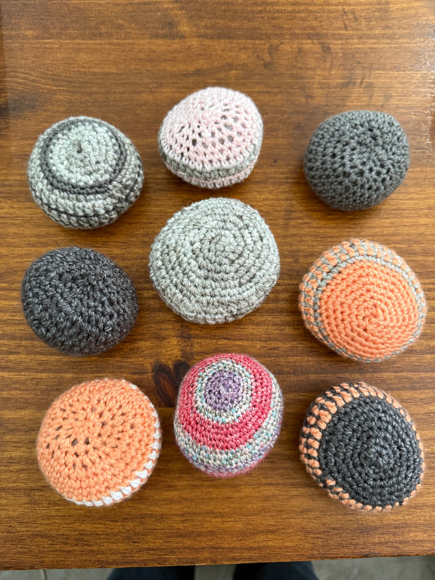 Cute Hand-Knit Hacky Sacks