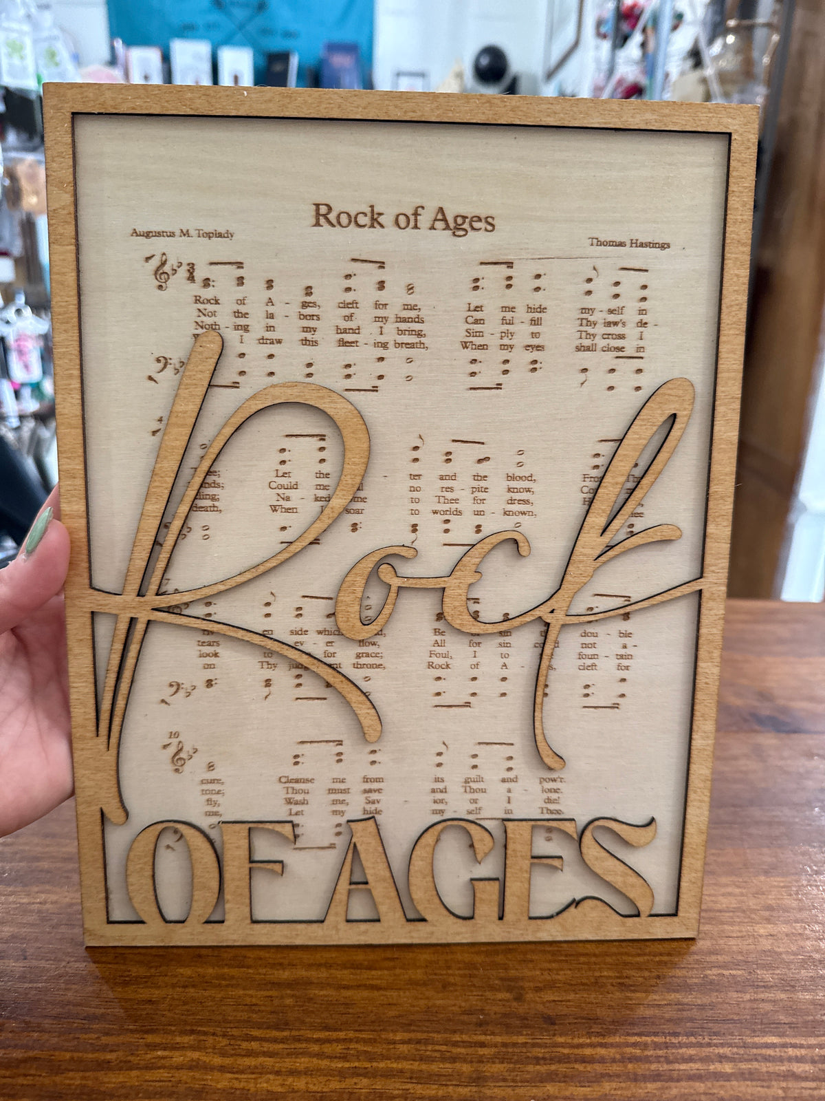 Custom Made “Rock of Ages” Wood Wall Decor