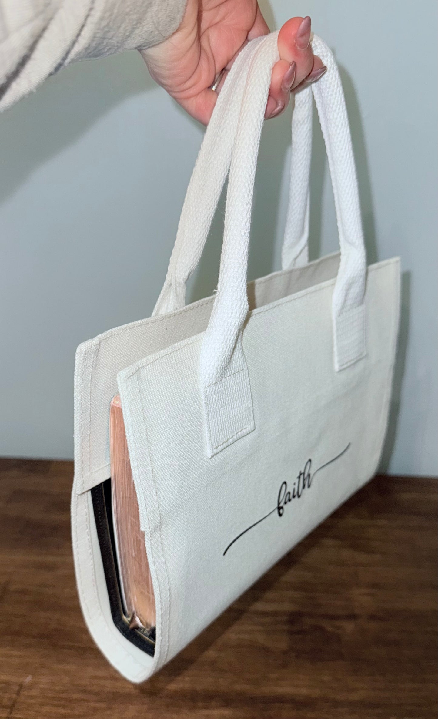 Faith and Grace Canvas Book Cover Carry Case