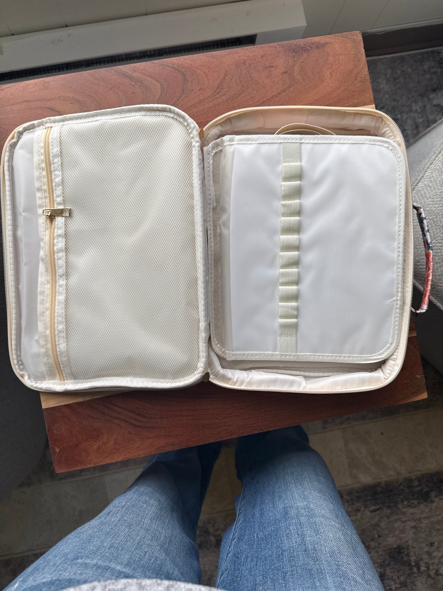 Floral Bible Case with Purse Strap-XL