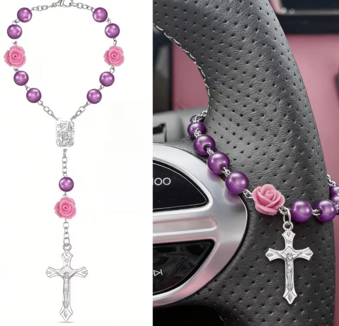 Car Steering Wheel Cross Charms