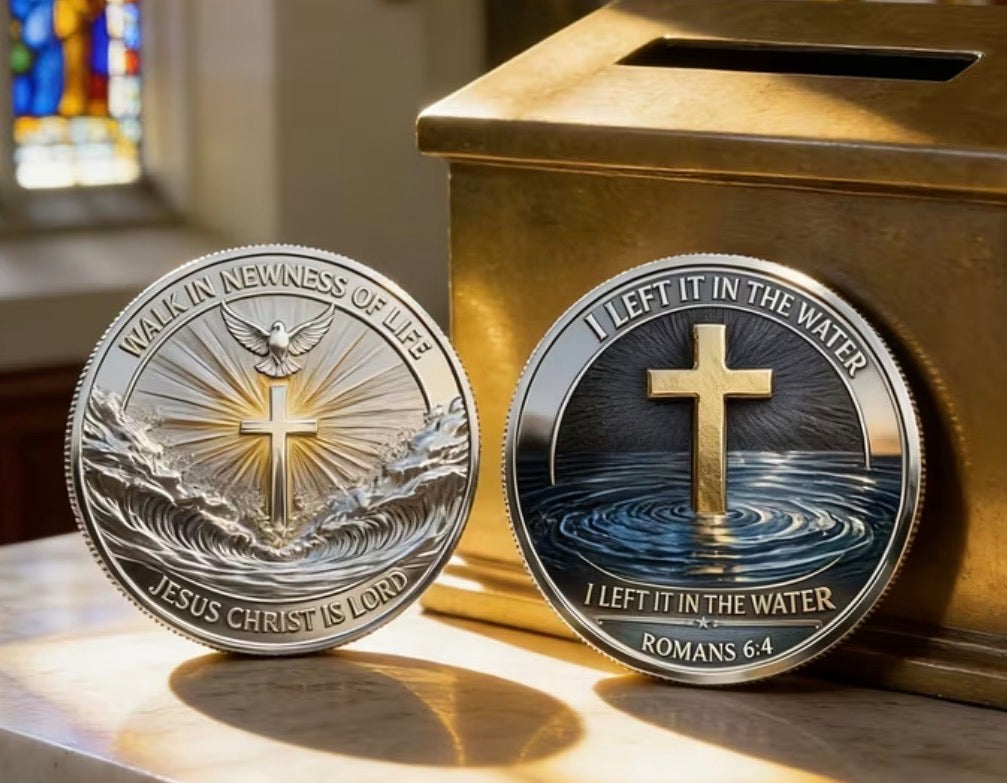 “Left it in the Water” Replica Printed Challenge Coin-not 3D