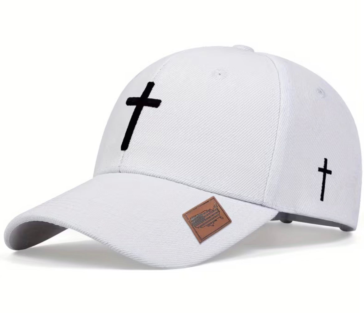 Embroidered Cross Hat