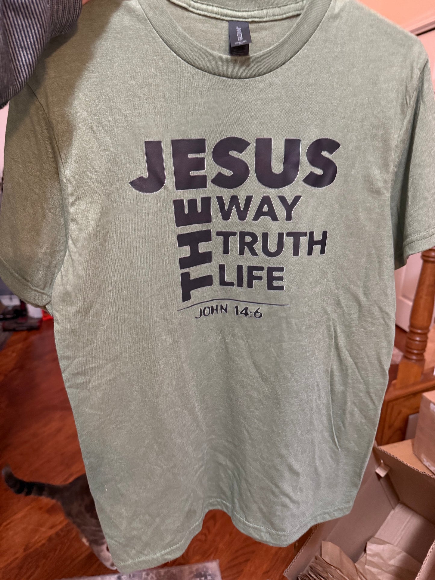 Jesus The Way Heather Green T-Shirt