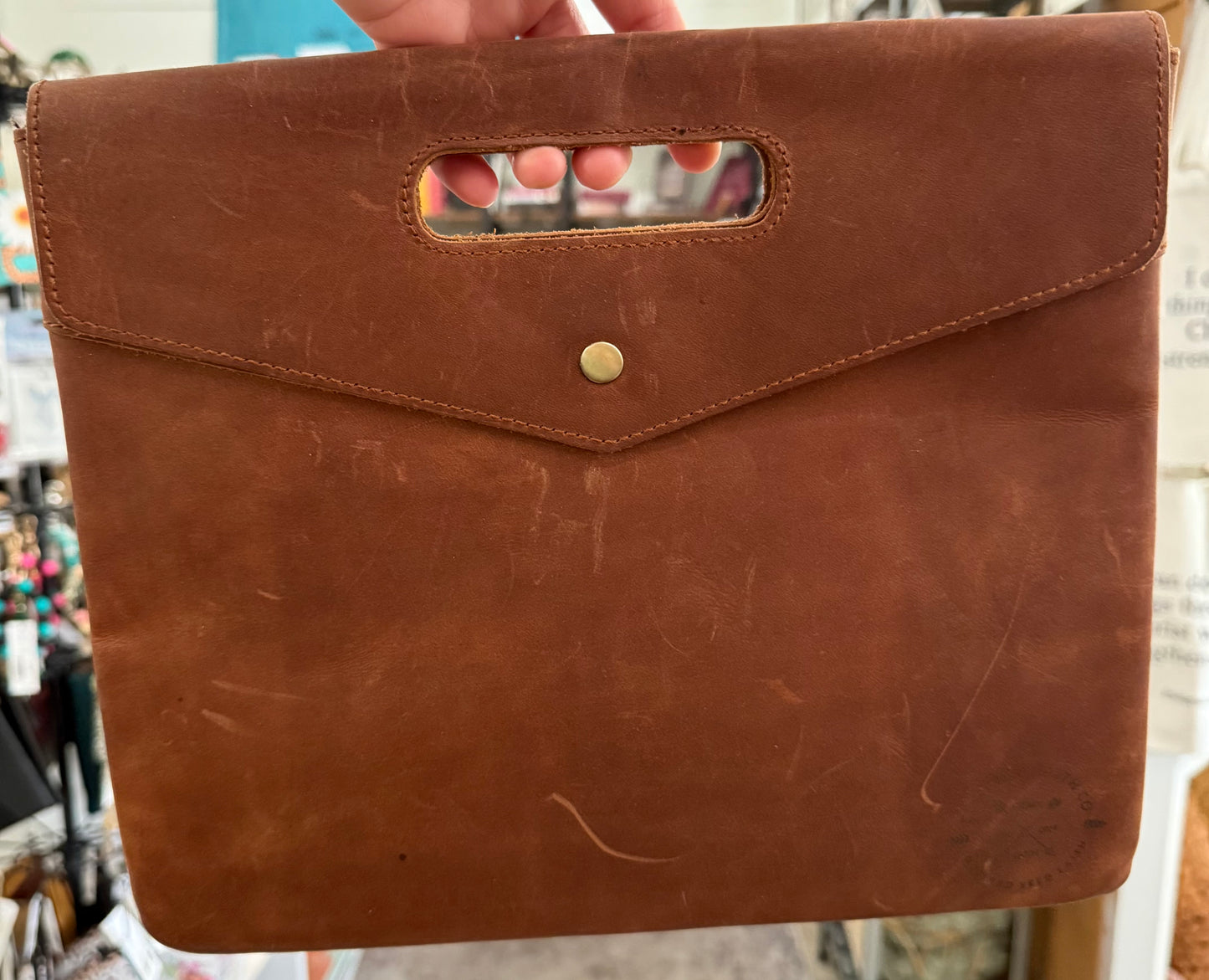 Genuine Leather “Grace” Engraved Portfolio Carry Case