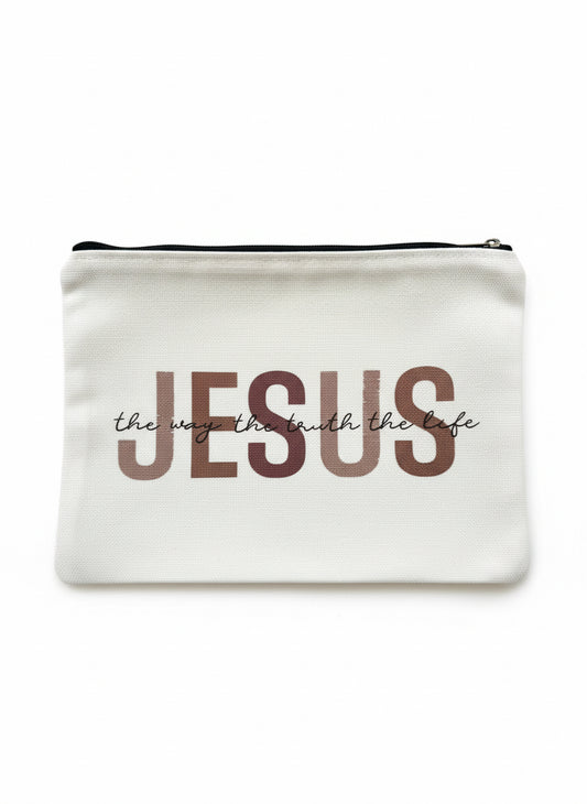 Jesus The Way Canvas Accessory Bag