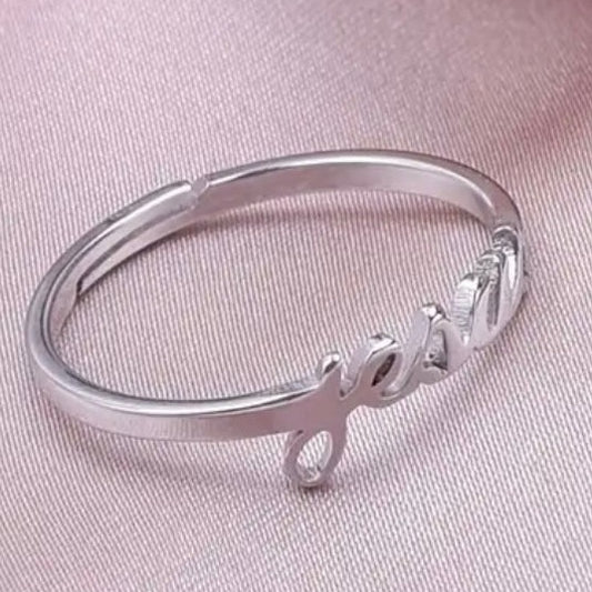 Cute Stainless Steel Adjustable Jesus Ring
