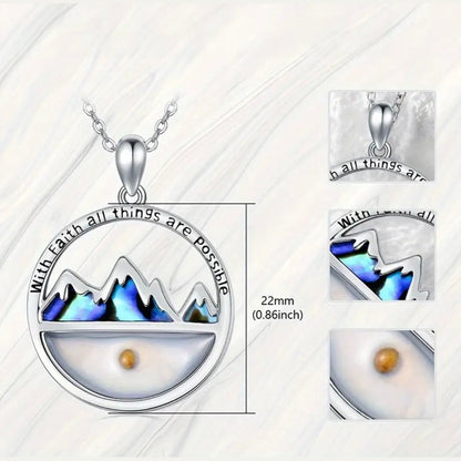Elegant Stainless Steel "All Things Are Possible" Faith Necklace