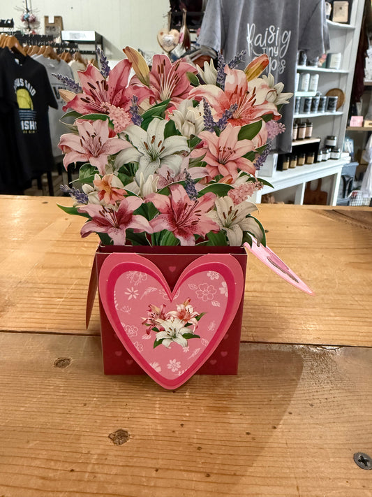 3D Pop-Up Lily Bouquet Card