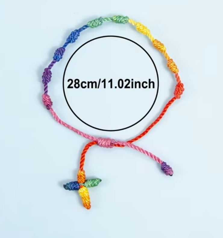 Kids Multicolor Hanging Cross Bracelet