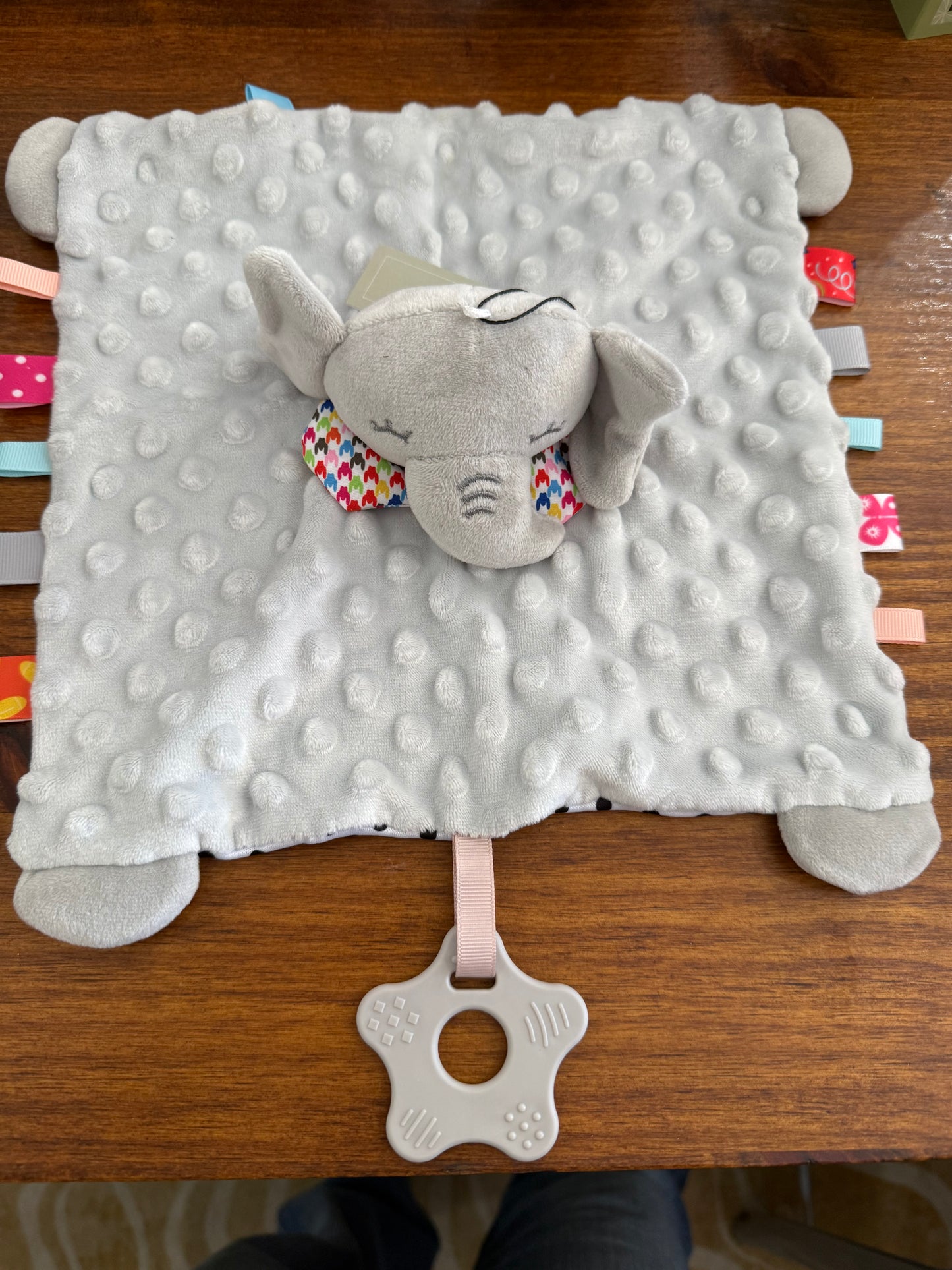 Baby Elephant Security Tag Blanket