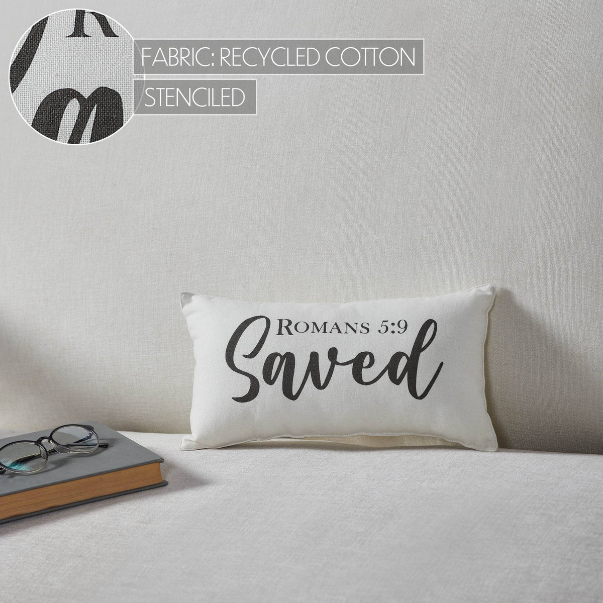 Risen Saved Throw Pillow 7x13