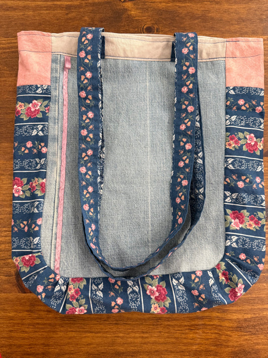 The Hope Chest Floral and Denim “Estelle” Bag