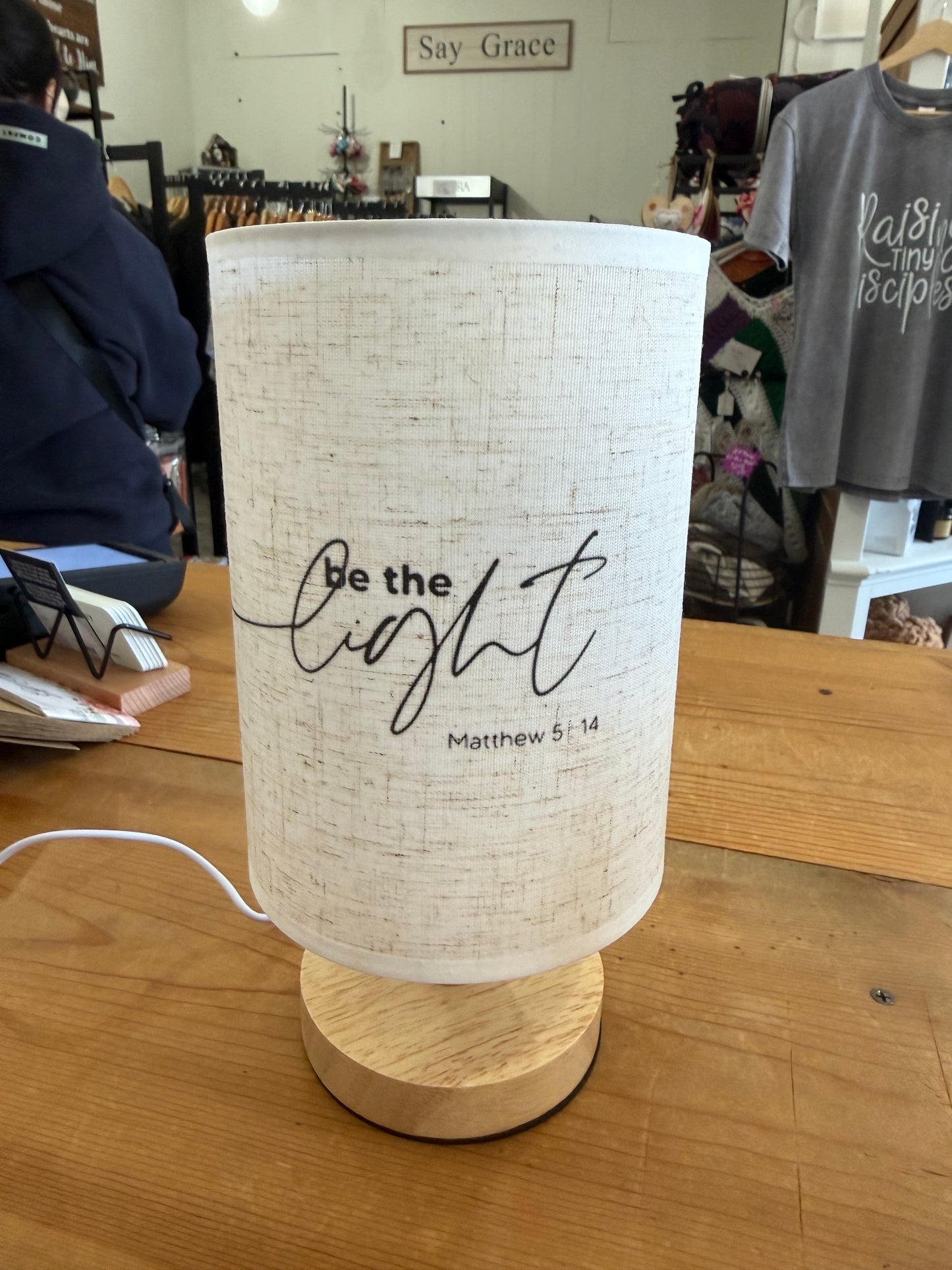 “Be the Light” Inspirational Table Lamp