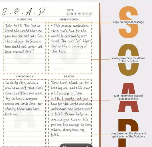 S.O.A.P. Method Bible Study Journal