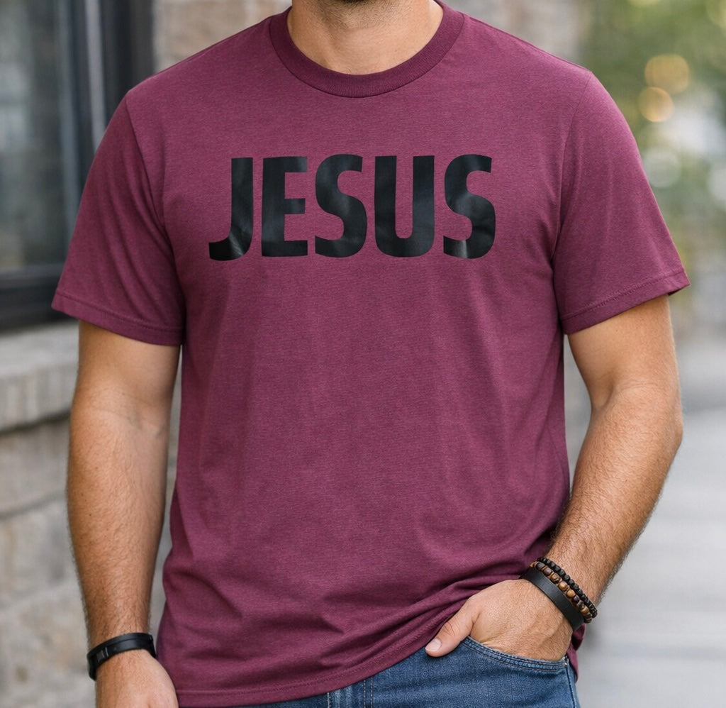 Jesus Yeshua Jehovah Maroon Cotton T-Shirt