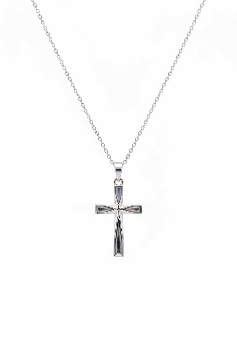 Radiant Pearl Cross Necklace