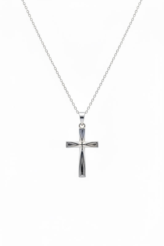 Radiant Pearl Cross Necklace