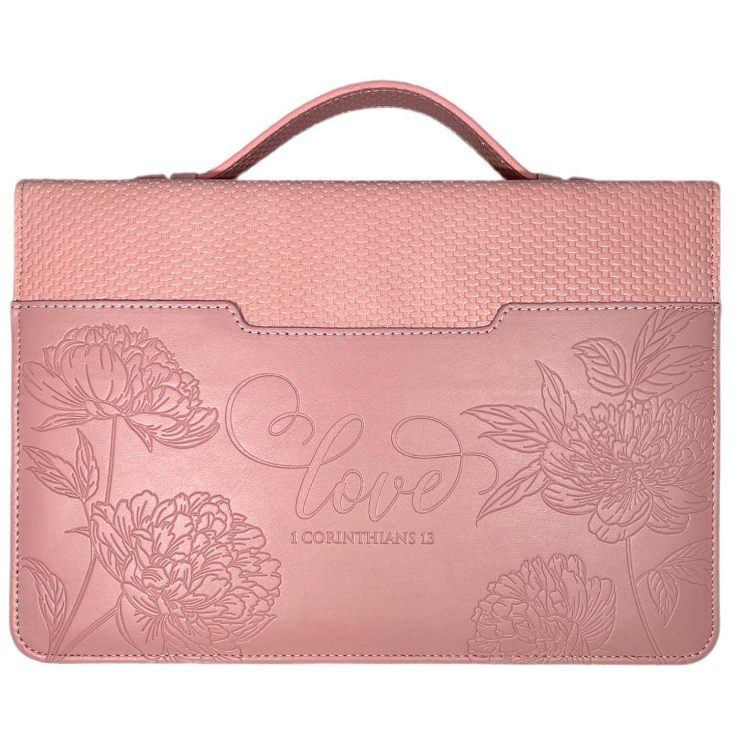 White Dove -Bible Cover WEAVE  "LOVE"-PINK-XL