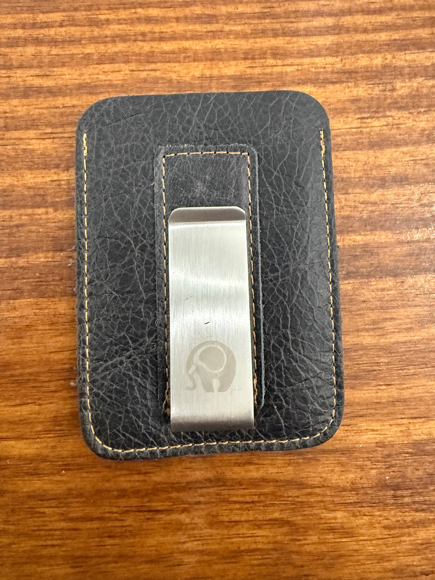 Men’s Genuine Leather Money Clip Pocket Wall
