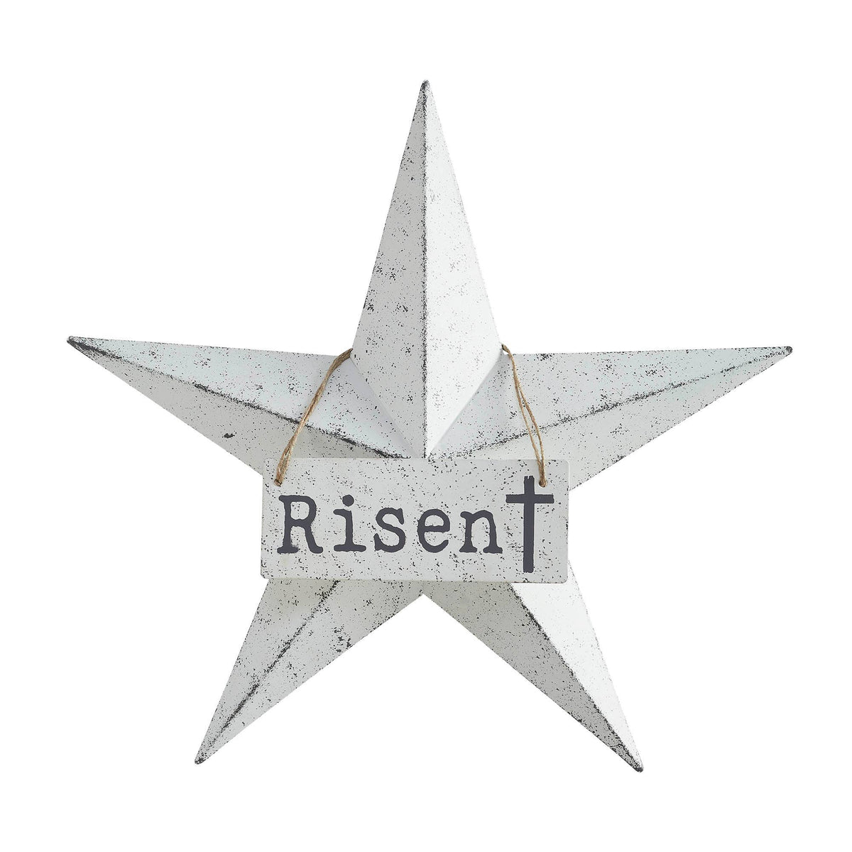 Metal Star w/ Risen Tag 12x12