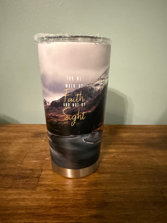 We Walk By Faith Tumbler