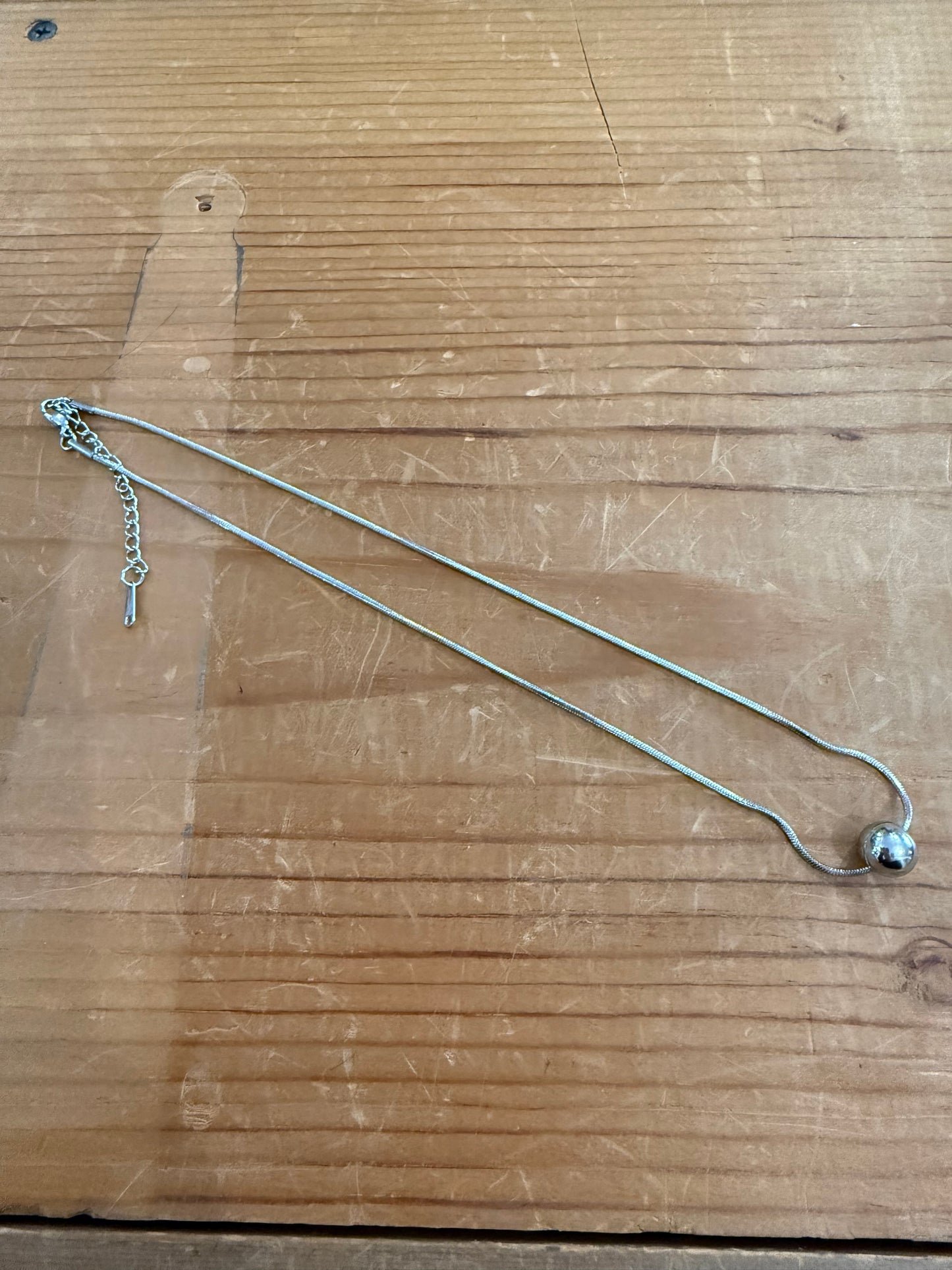 Stainless Steel Ball Pendant Necklace