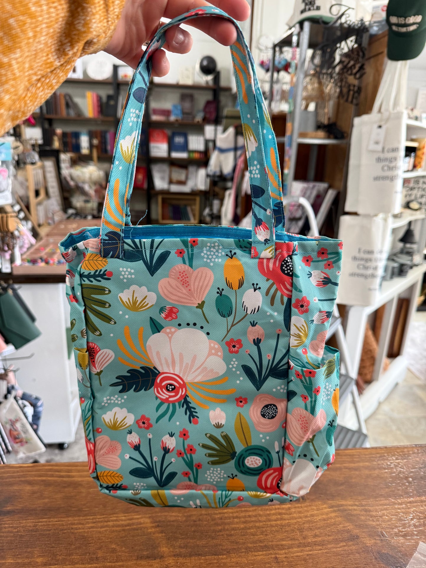 Blue Floral Bible and Book Case