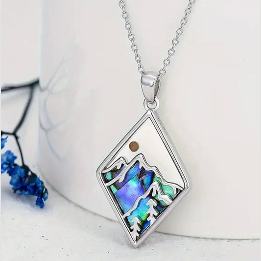 Sophisticated Diamond Shaped Stainless Steel Faith Necklace