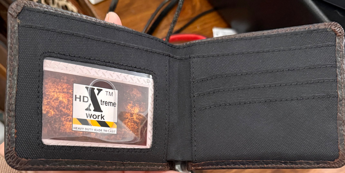 Men’s Custom Engraved “Man of God” Heavy Duty Leather Wallet