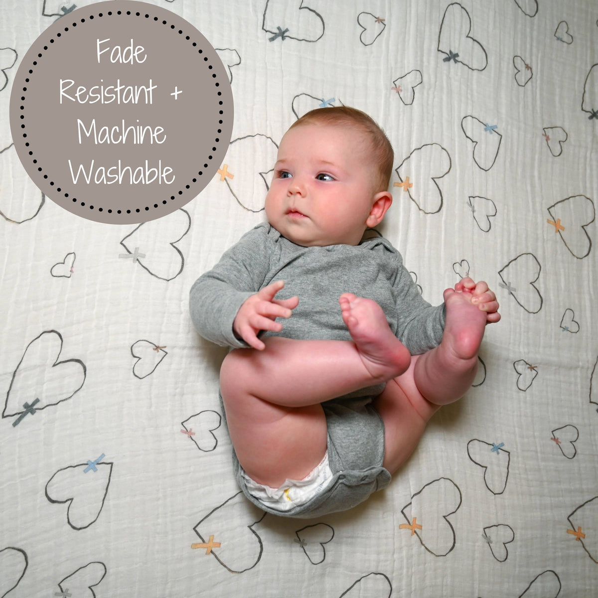 Baby "The Love of Christ" Muslin Swaddle Blanket 47x47