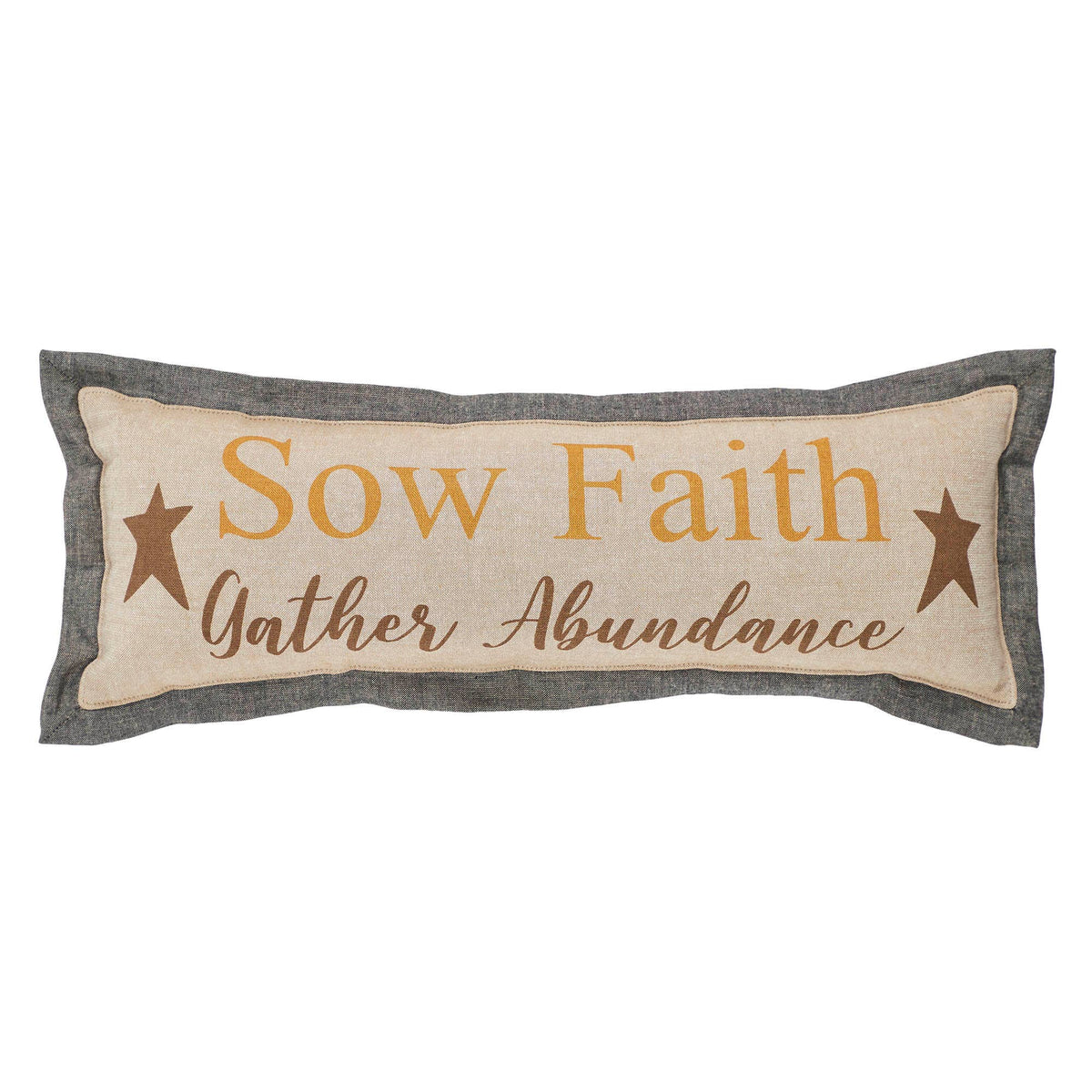 Fall Faith Shelf Sitter Pillow 5x15 Harvest Blessings